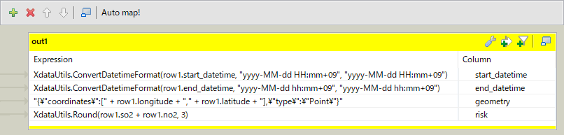 tMap settings