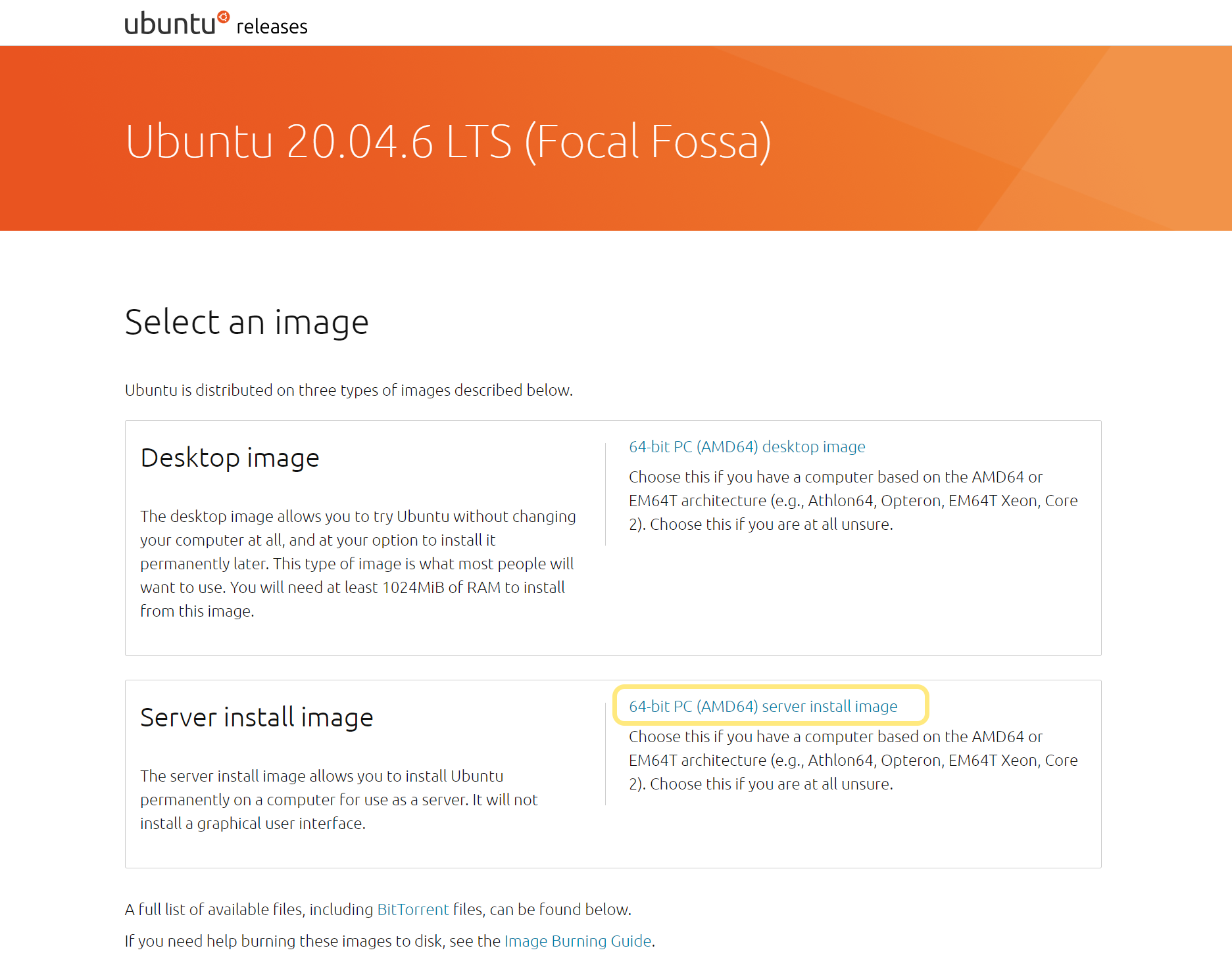 Download Ubuntu Server